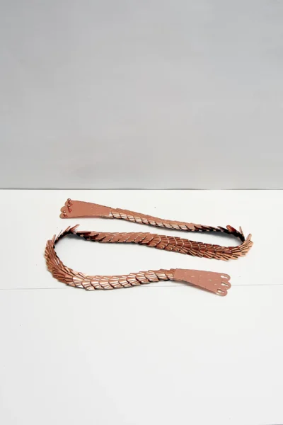 Vintage Rose-Gold Snake Belt