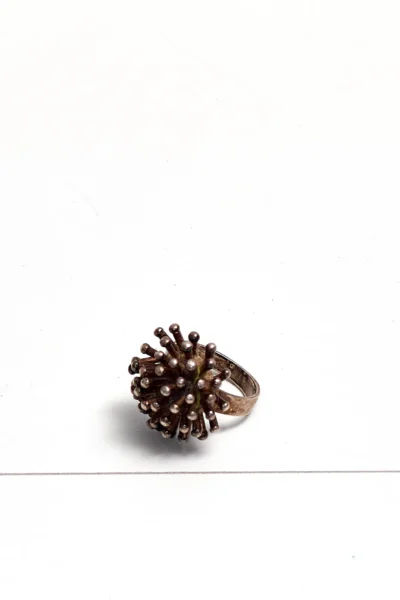 Vintage Sterling Silver Dandelion Ring