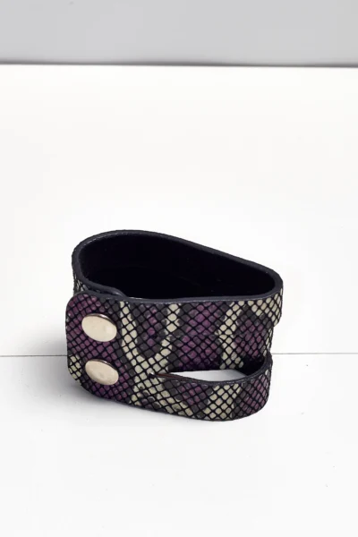 Leather Bracelet with Staples