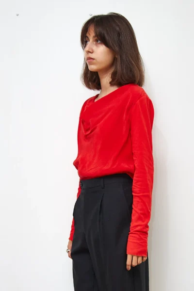 COS Red Blouse size L