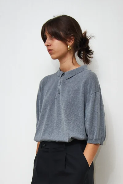 Silkblend COS Relaxed-fit Knit Polo Shirt size XL