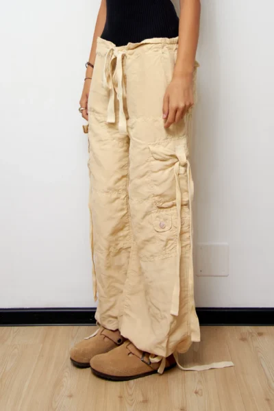 Vintage Ralph Lauren Silk Cargo Trousers size EU 38