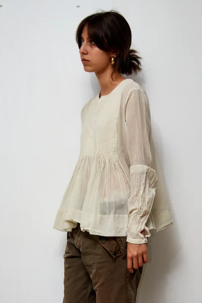 Silk Blend Shirt Eggshell size EU 40