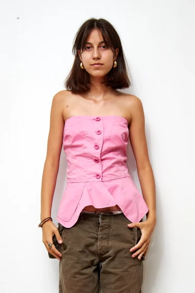 Cotton Corset with Peplum size EU 44