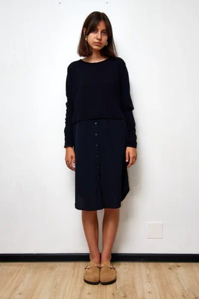 COS Duo Dress Navy size L