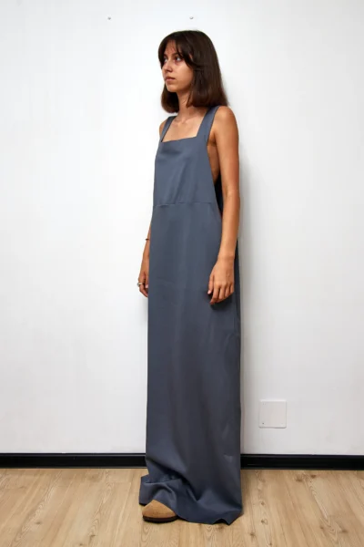 Grey Long Cotton Dress size L