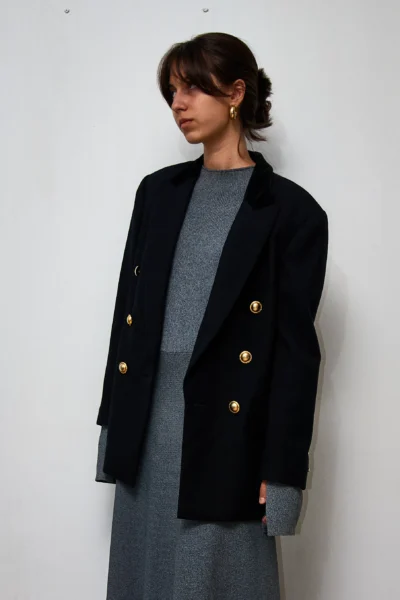 Vintage Valentino Garavani Mens Black Blazer size M